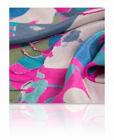 Палантин Женский S40-FLORA.ABSTR/FUCH